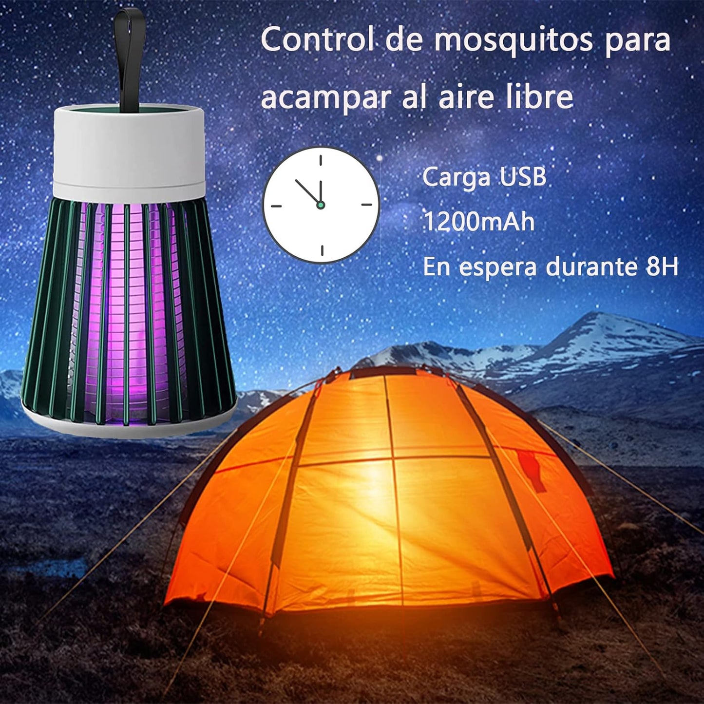Lámpara UV Anti-Mosquitos Recargable