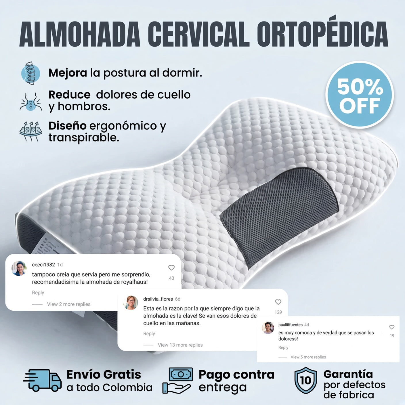 Orthopedic Sleep™ Almohada Ortopédica - Despídete de tus molestias musculares en una noche