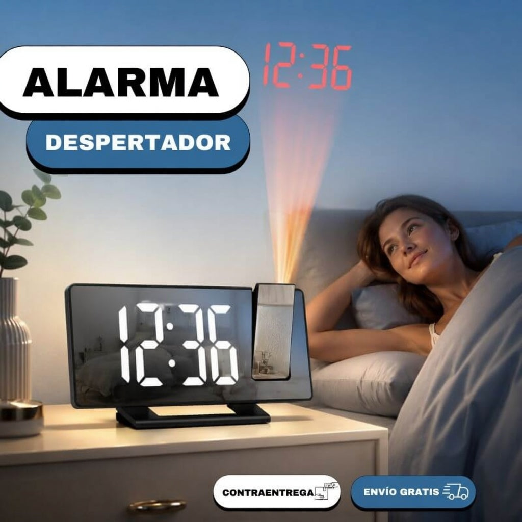 Reloj Proyector con Espejo