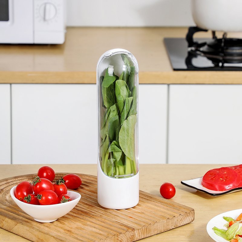 Contenedor para guardar verduras y hierbas frescas