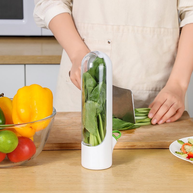 Contenedor para guardar verduras y hierbas frescas