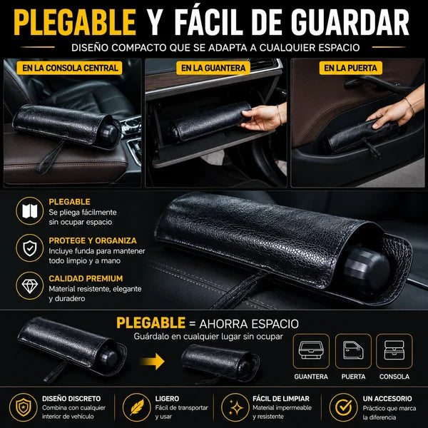 SombraDrive™ – Parasol Plegable para Coche tipo Paraguas