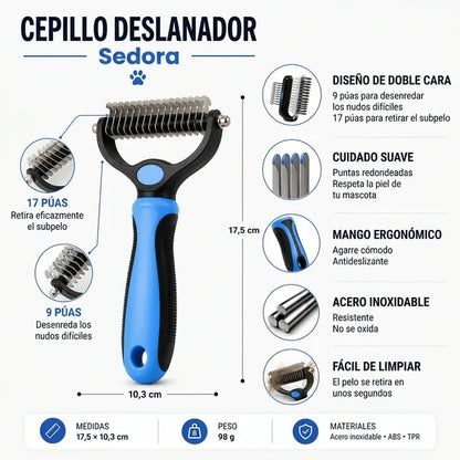 Sedora™ - Retira el pelo muerto sin tirones