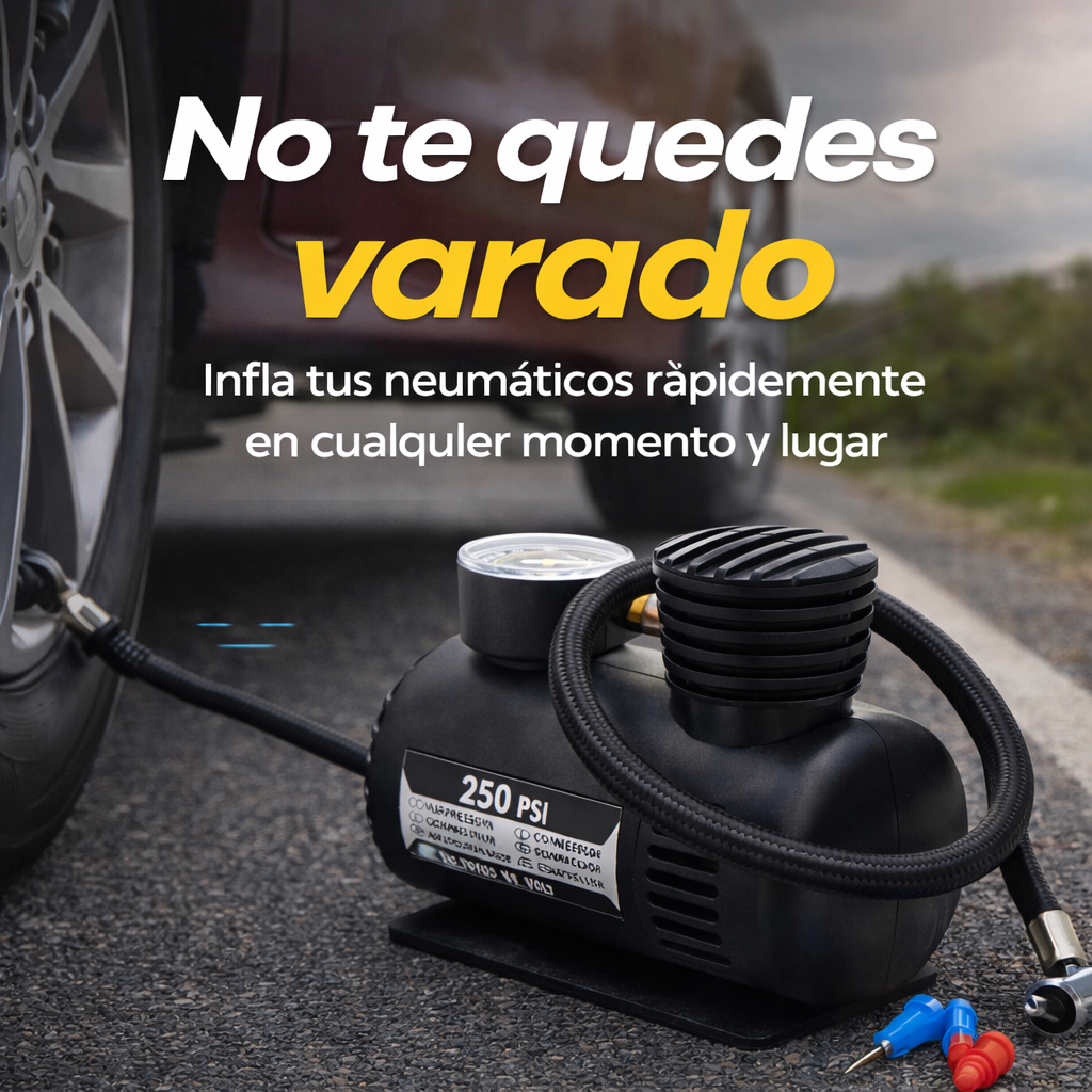 AirGo Pro® - Mini Compresor Portatil 250 Psi