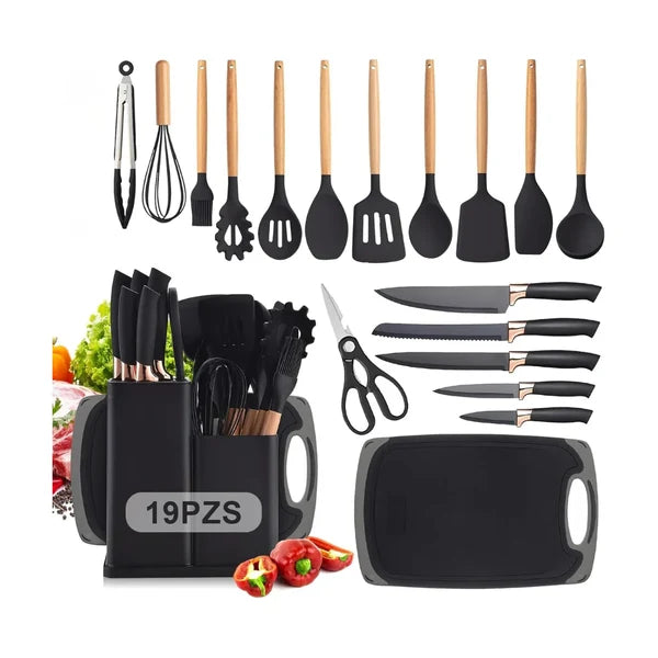 Set Utensilios Cocina de Siliconados X 19
