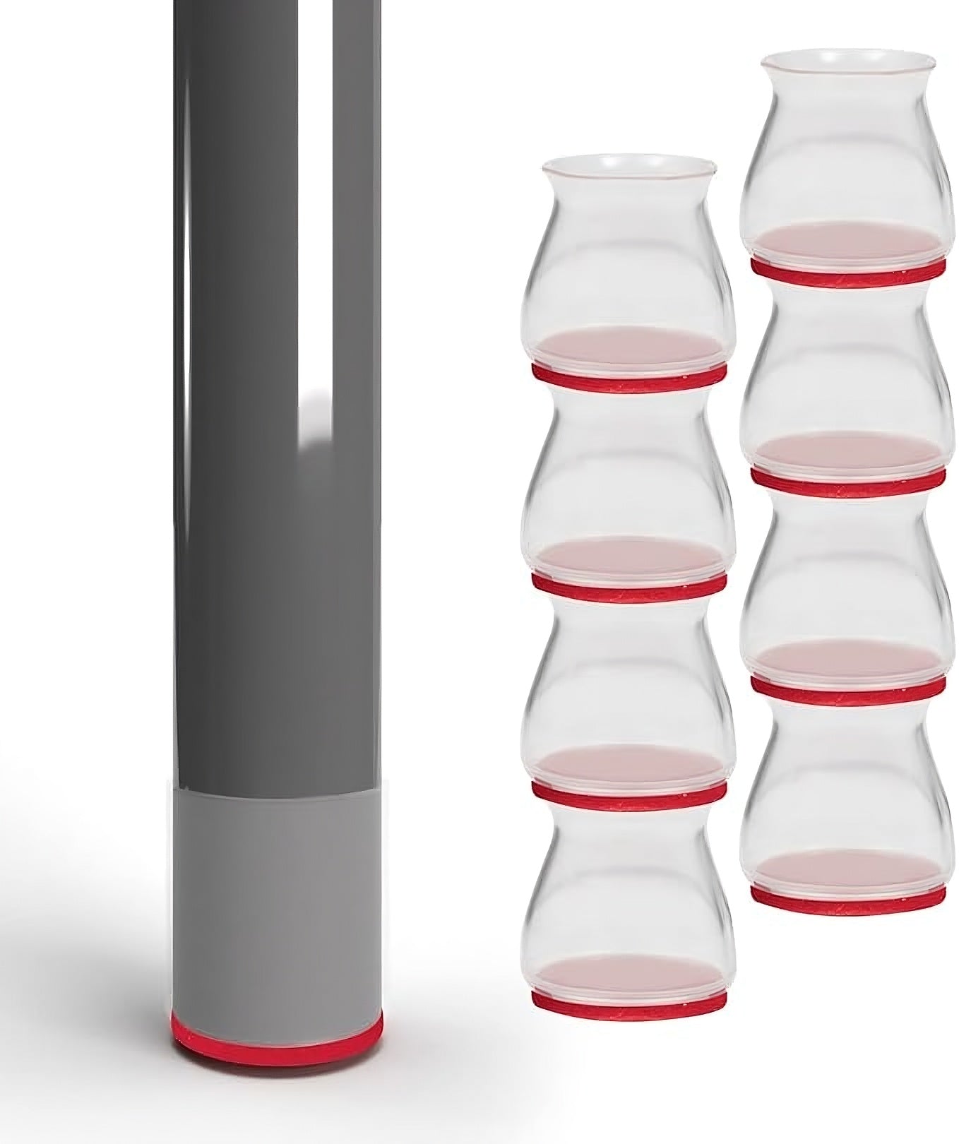 Protectores de Patas para Sillas de Silicona – Juego x8 Antideslizantes y Antirayones