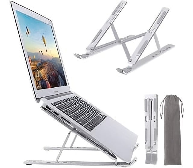Soporte Plegable de Aluminio para Portátil y PC – Ajustable y Ergonómico