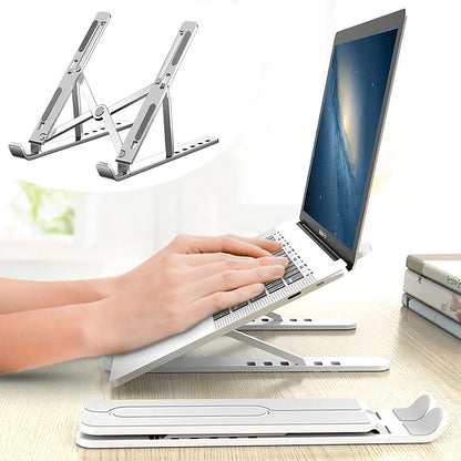 Soporte Plegable de Aluminio para Portátil y PC – Ajustable y Ergonómico